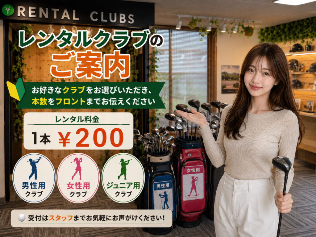 手ぶらで気軽に⛳練習にGO🔰