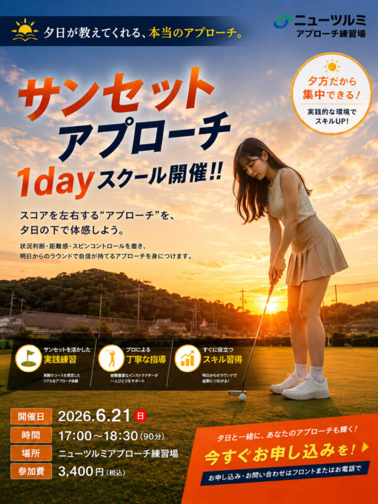 サンセットアプローチ1DAYスクール予約受付中！